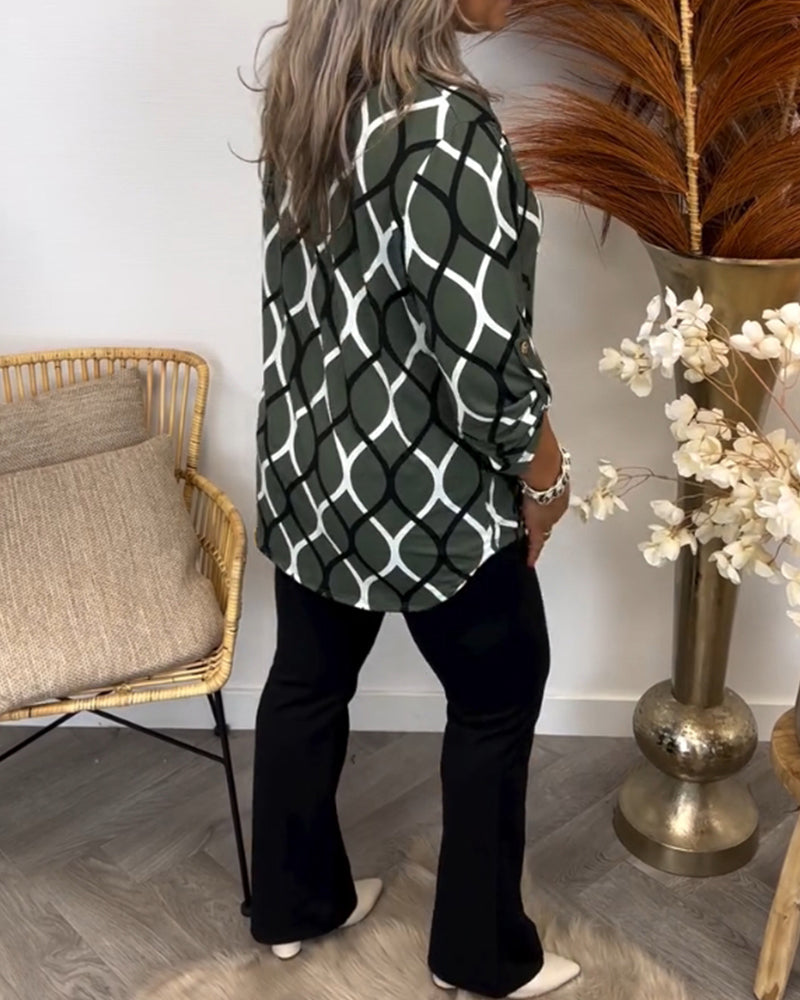 CHRISTABEL | CASUAL LONG-SLEEVE PATTERNED BLOUSE 7