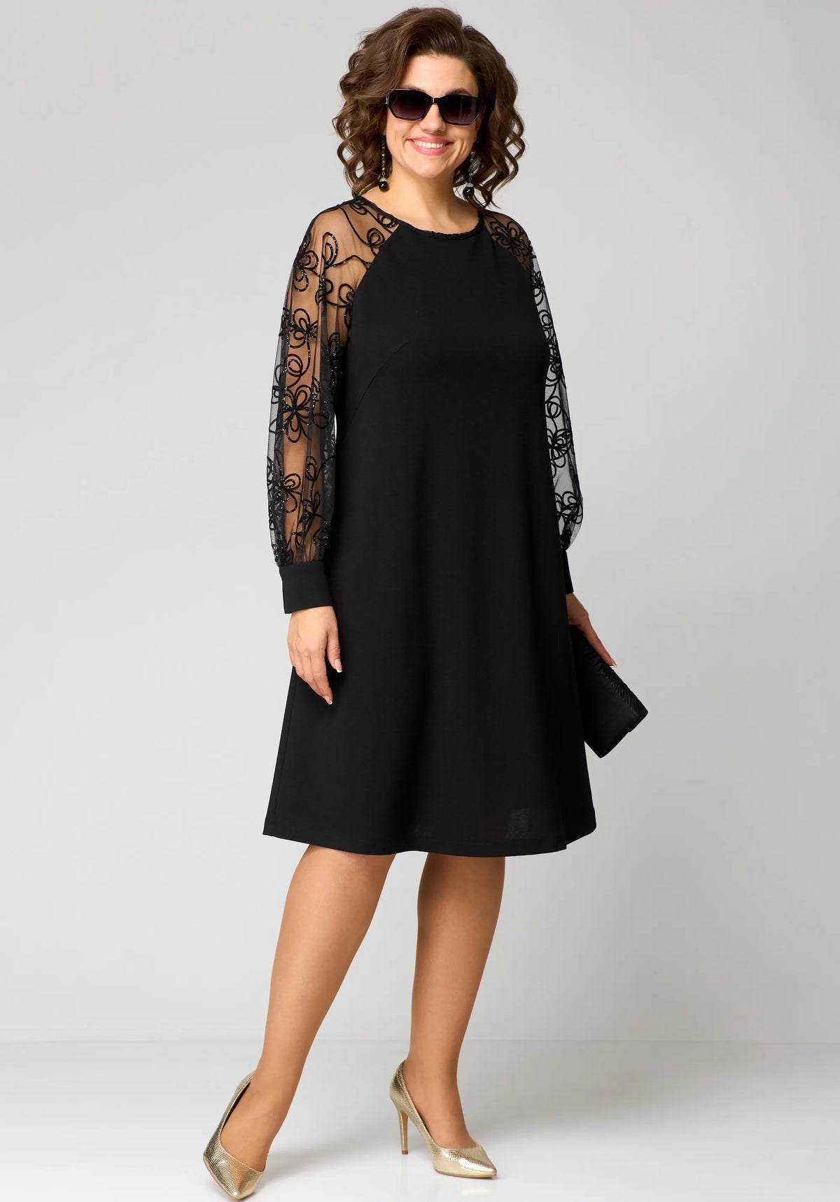 Fiona | Elegant Floral Sleeve Lace Dress 9