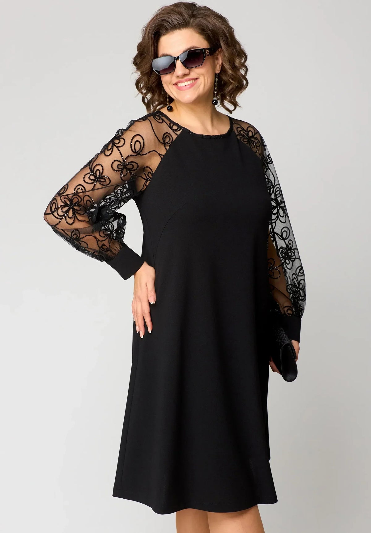 Fiona | Elegant Floral Sleeve Lace Dress 8