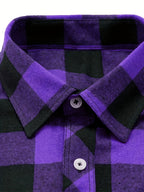 Men's Buffalo Plaid Flannel Shirt Button-Front 27