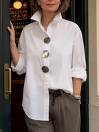 Keira | Stylish Big Button Collar Blouse 4