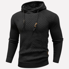 Men's Textured Pullover Hoodie with Drawstring Hood 2