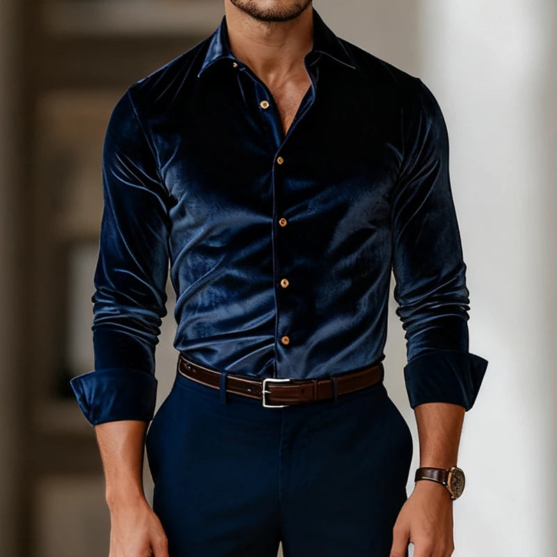 Finlay | Classic Velvet Button Shirt 6