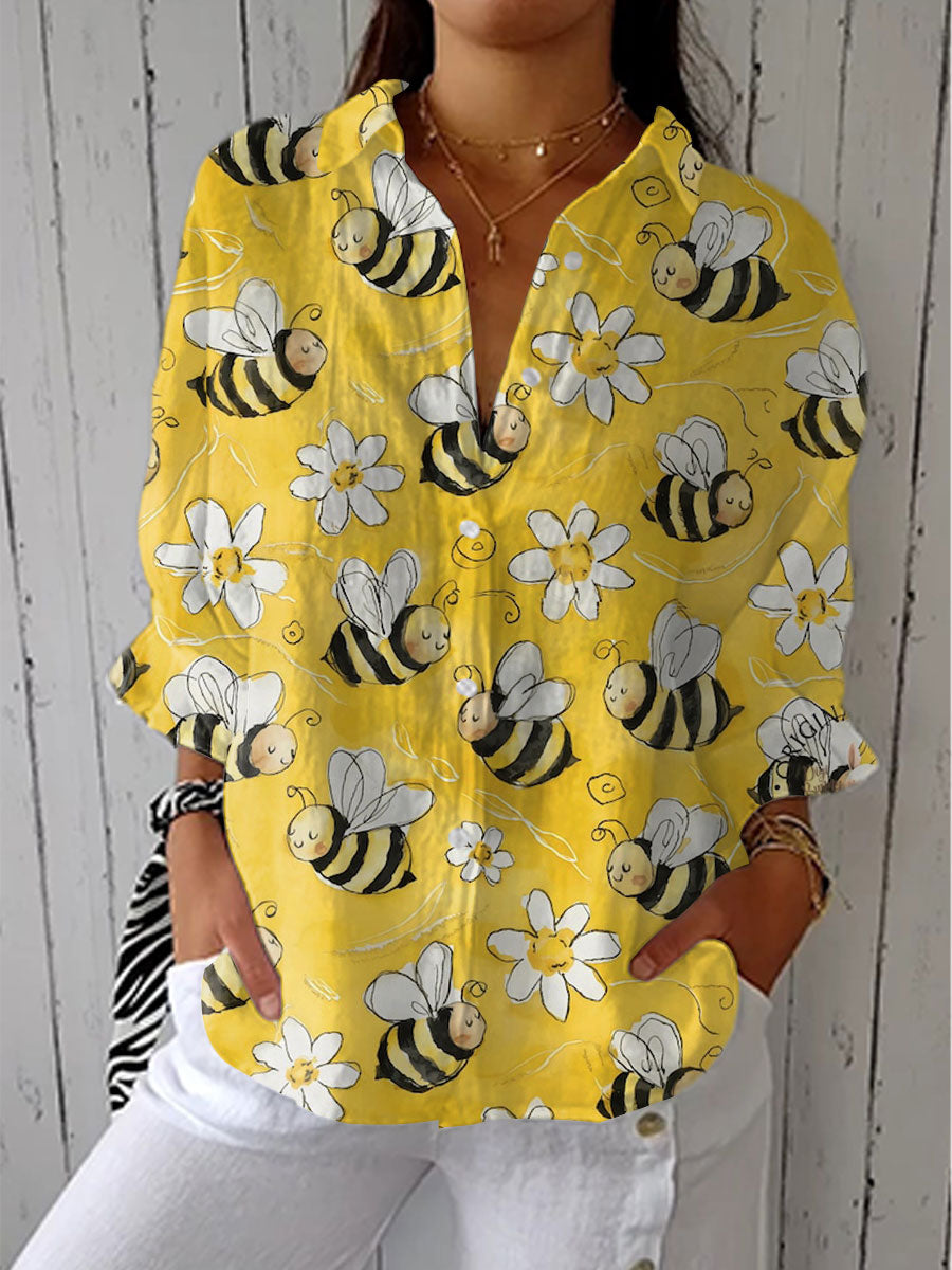 Pamela | Casual Bee Blossom Design Blouse 1
