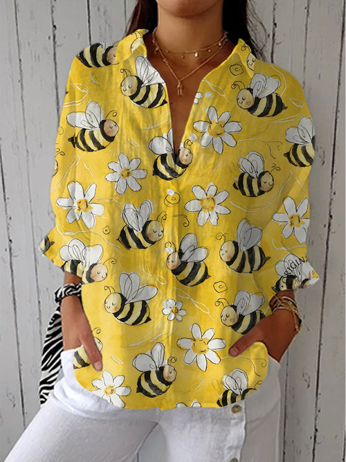 Pamela | Casual Bee Blossom Design Blouse 1