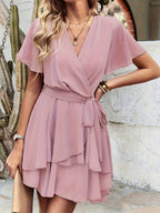 Soraya | Stylish Flowy Short Sleeve Dress 3