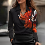 Merlinda | Elegant Draped Neckline Satin Blouse 9