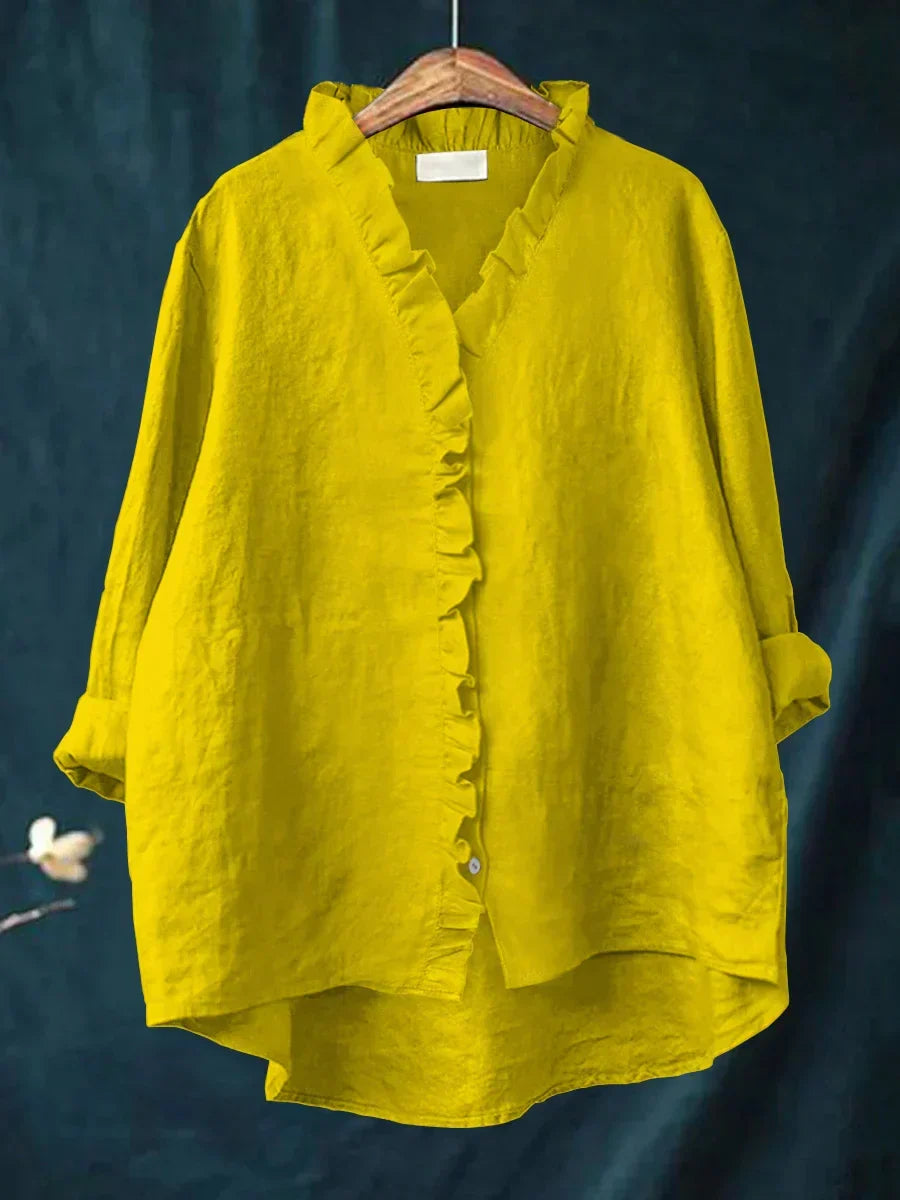 Felicia | Casual Ruffle V-Neck Blouse 4