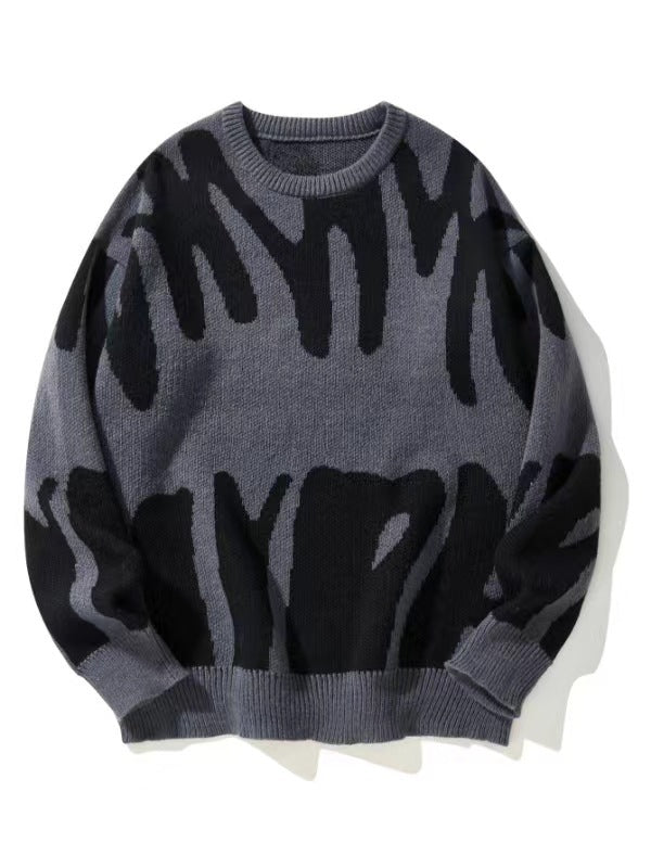 Men's Colorblock Crewneck Sweater with Ribbed Trim 3