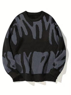 Men's Colorblock Crewneck Sweater with Ribbed Trim 6