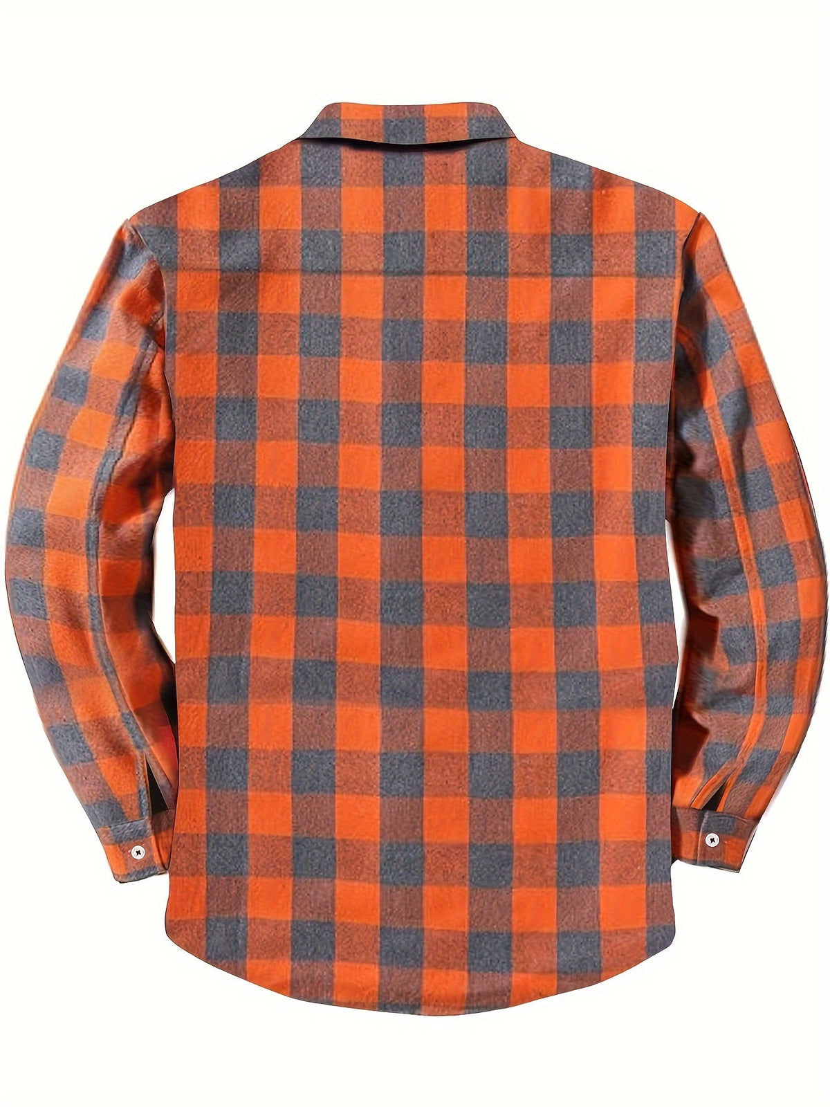 Men's Buffalo Plaid Flannel Shirt Button-Front 24