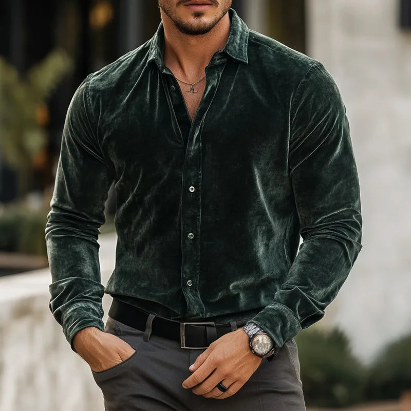 Finlay | Classic Velvet Button Shirt 3