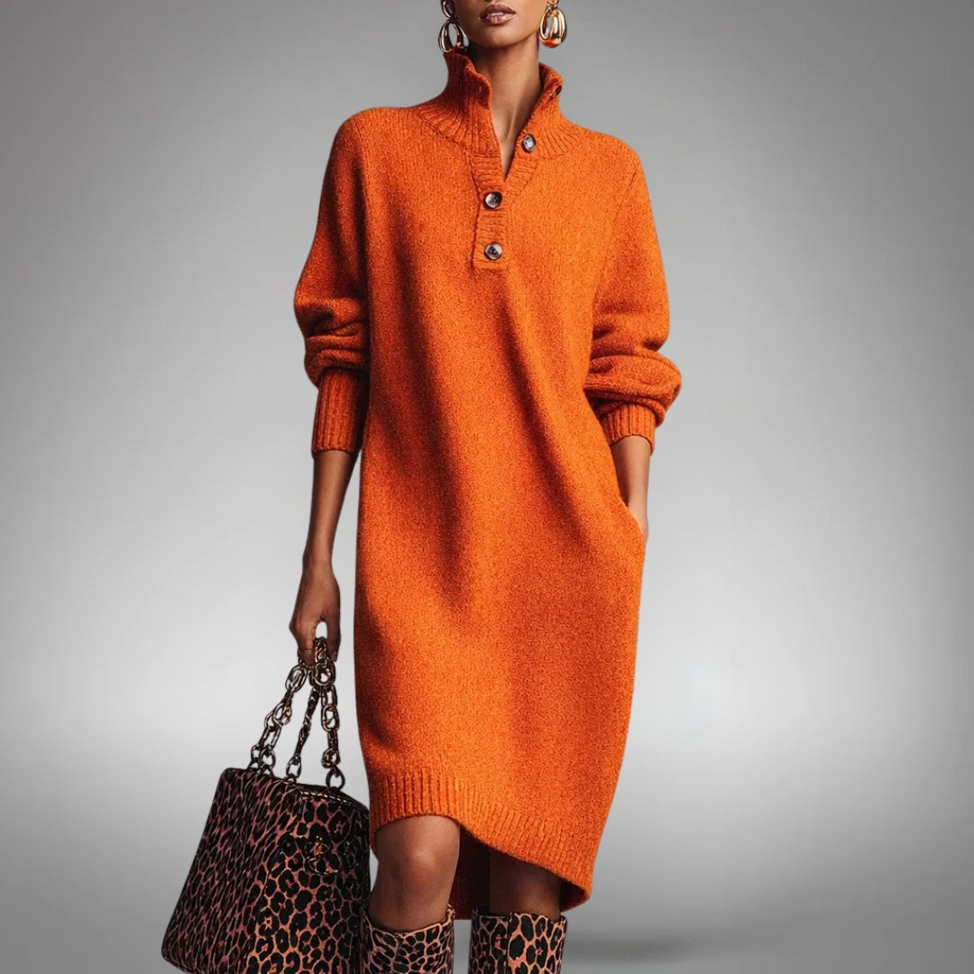 Naomi | Sophisticated High Neck Dress 1