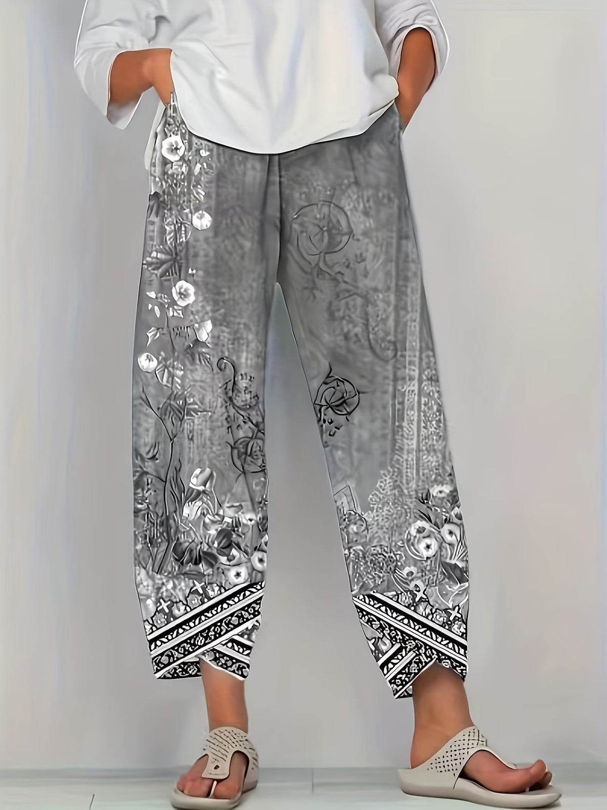 Amanda | Classic Vintage Floral Pants 6
