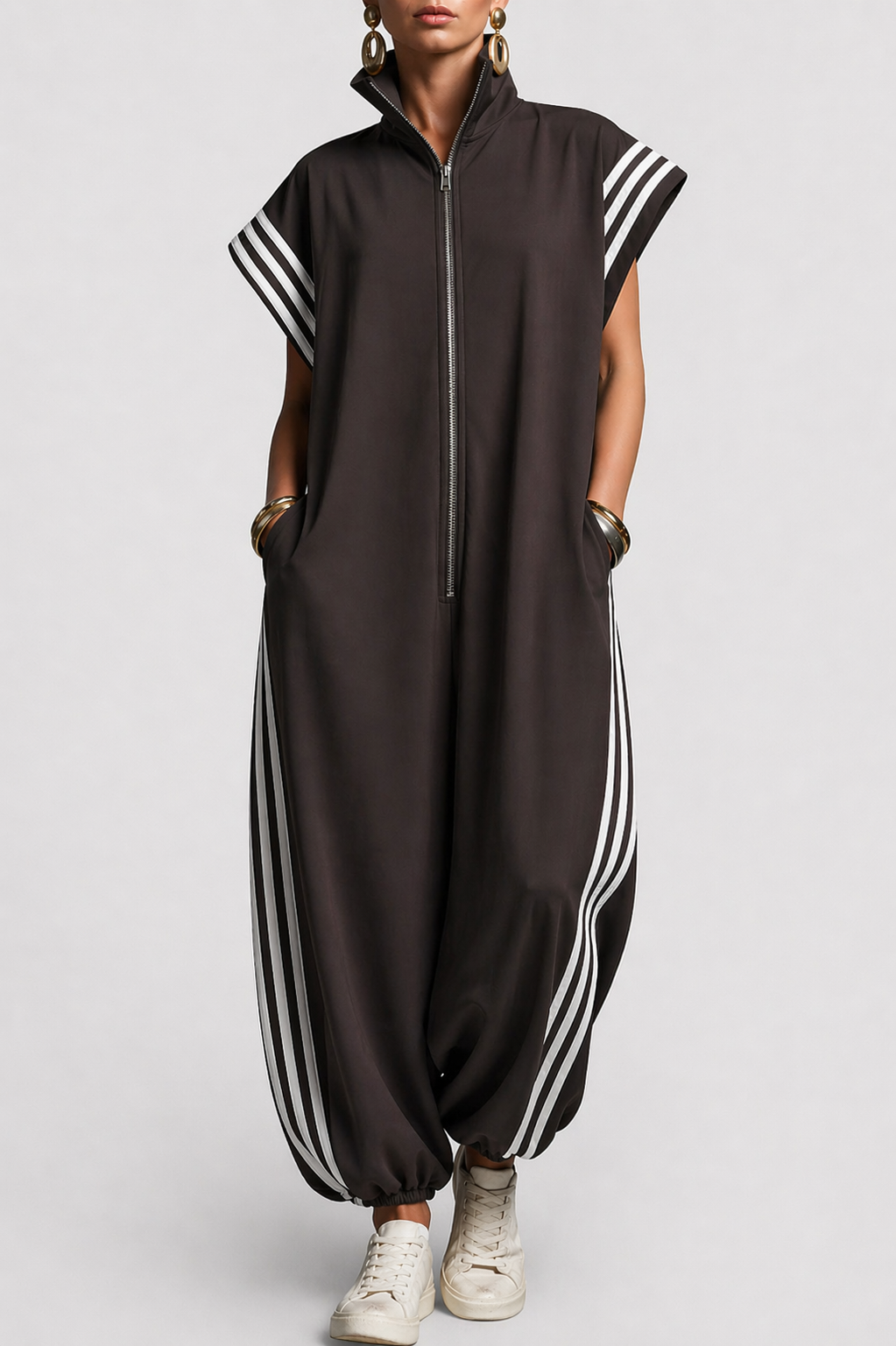 Gillian | Stylish Sleeveless Zip Neck Jumpsuit 3