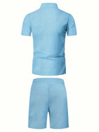 Stuart | Classic Zipper Shirt and Short Set 9
