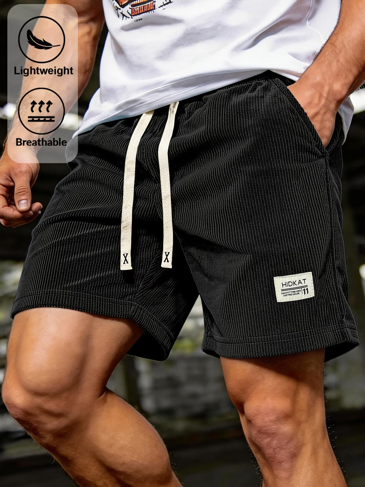 Arthuro | Casual Corduroy Lace Shorts 1
