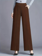 Eviana | Elegant High-Waisted Slant Pocket Pants 5