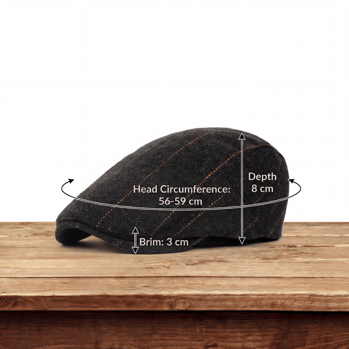 Edward | Heritage Pinstripe Stitch Flat Cap 3