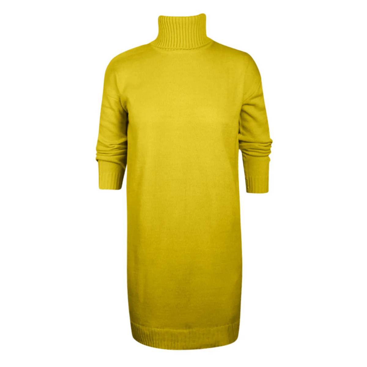 Women's Turtleneck Knit Sweater Dress with Long Sleeves 7