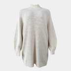 Women's Oversized Sweater with Ribbed Cuffs and Hem 7