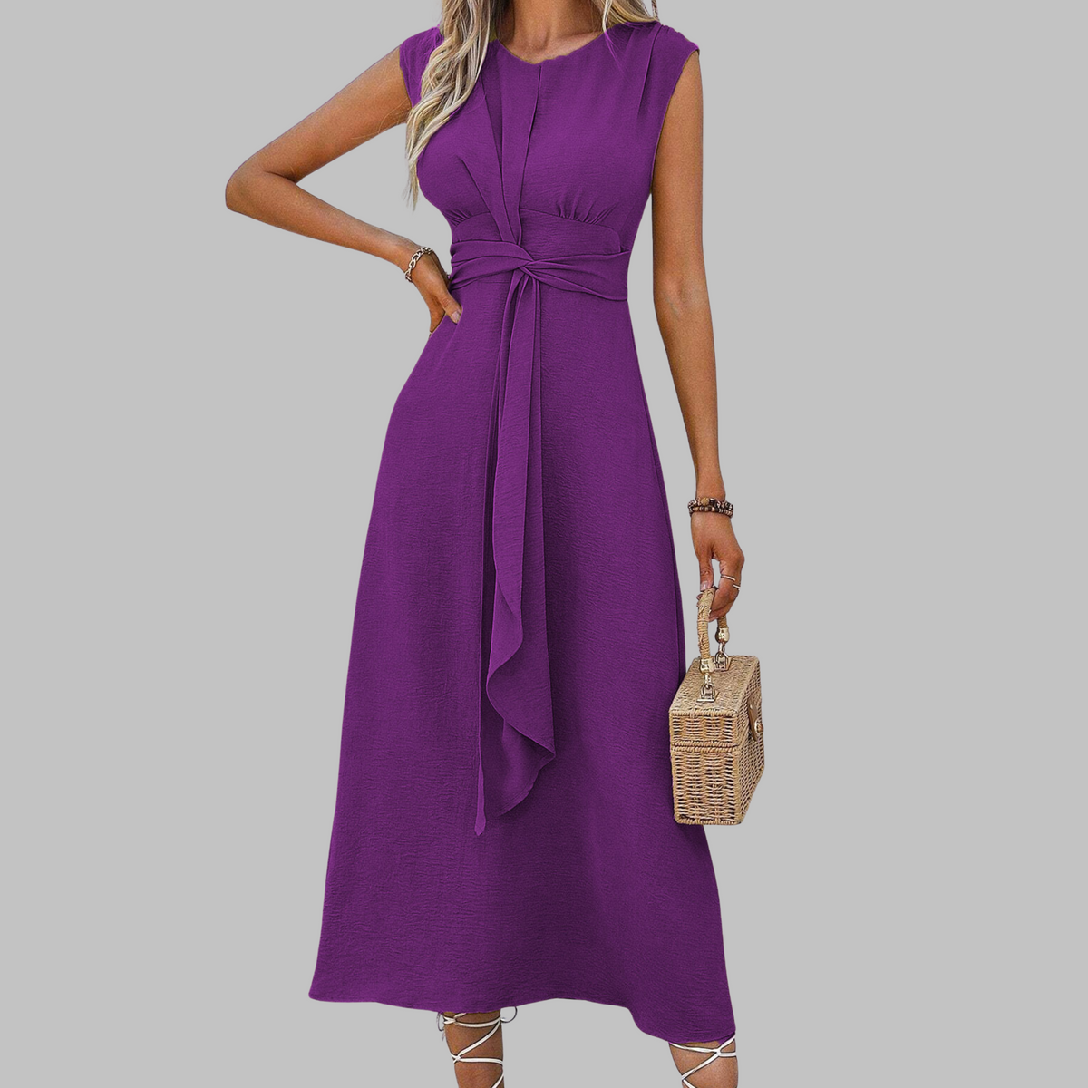 Dulcie | Elegant Sleeveless Round Neck Maxi Dress 6