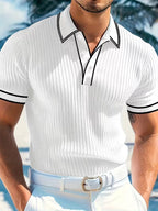Leonard | Color-Blocked Short Sleeve Polo Shirt 3