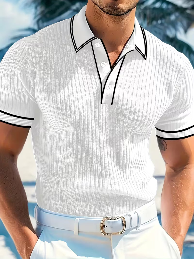 Leonard | Color-Blocked Short Sleeve Polo Shirt 3