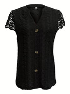 Debbie | Elegant Button V-Neck Shirt 6