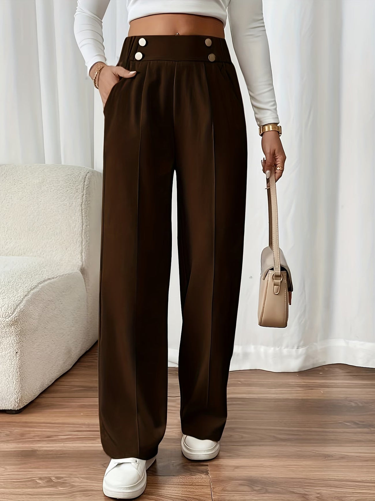 Emillia | Elegant Straight-Leg Office Pants 5