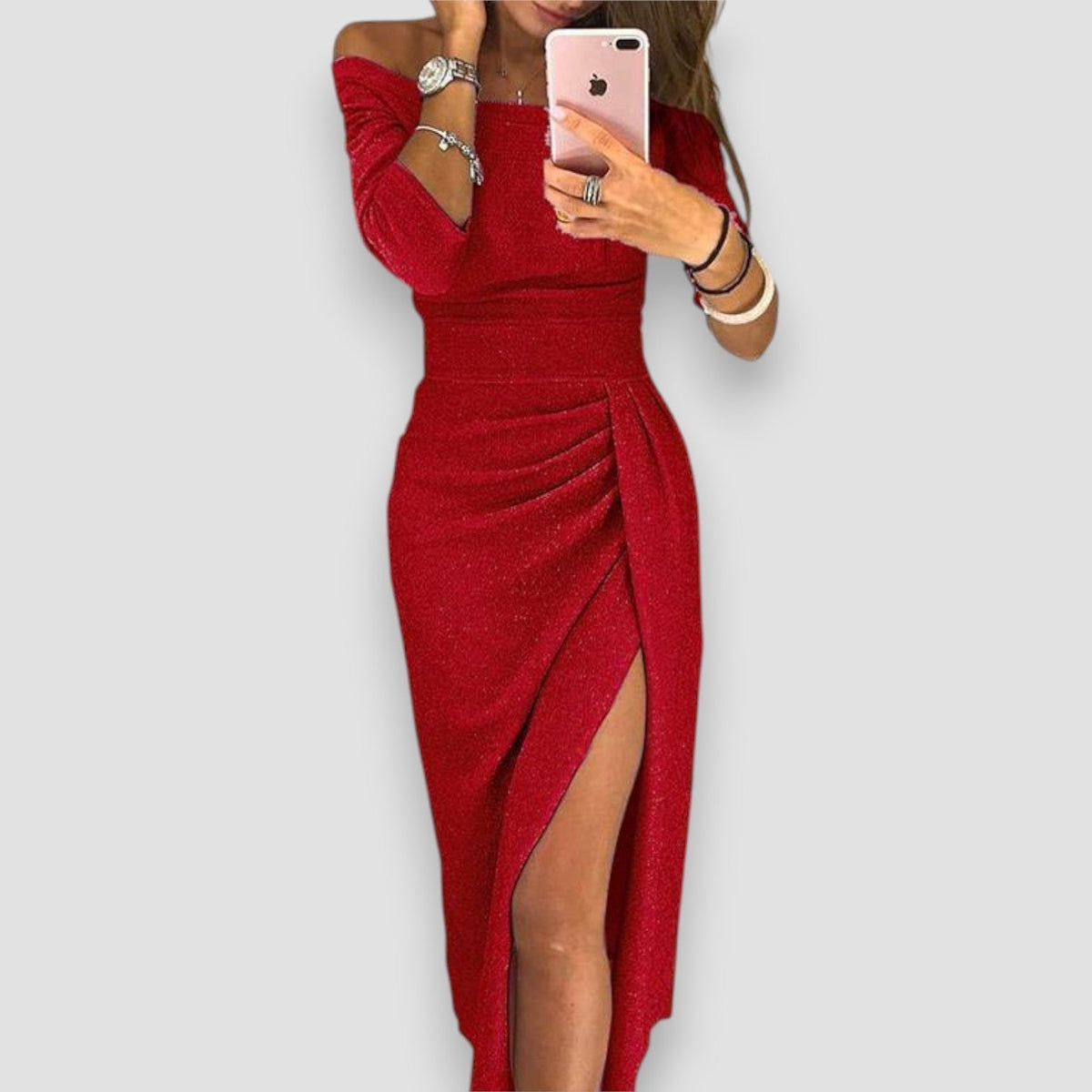 Zara | Elegant Modern Off Shoulder Dress 5