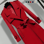 Women's Belted Trench Coat with Notched Lapels for Spring 3