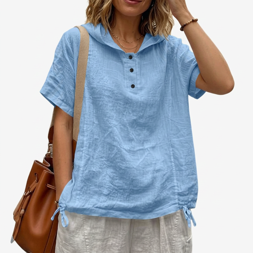 Ardena | Stylish Short Sleeve Hooded Shirt 4
