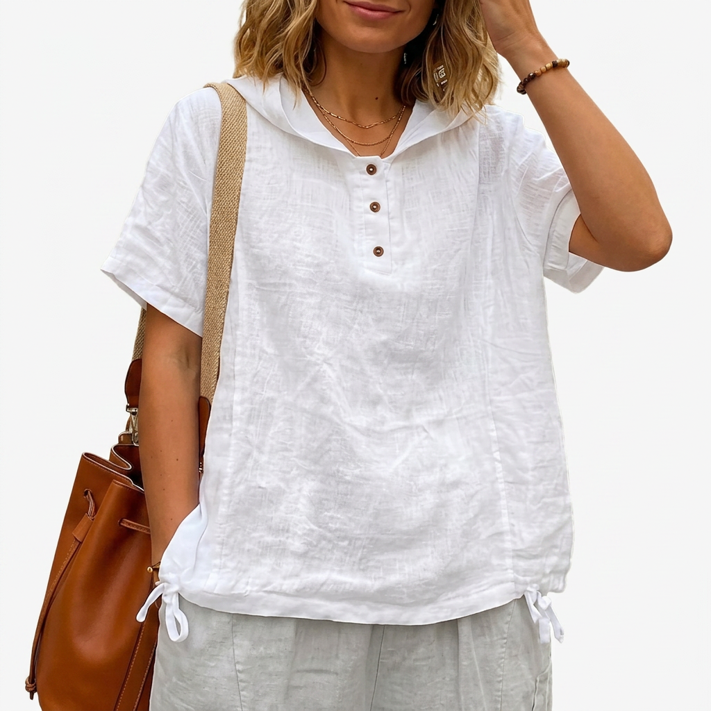 Ardena | Stylish Short Sleeve Hooded Shirt 5