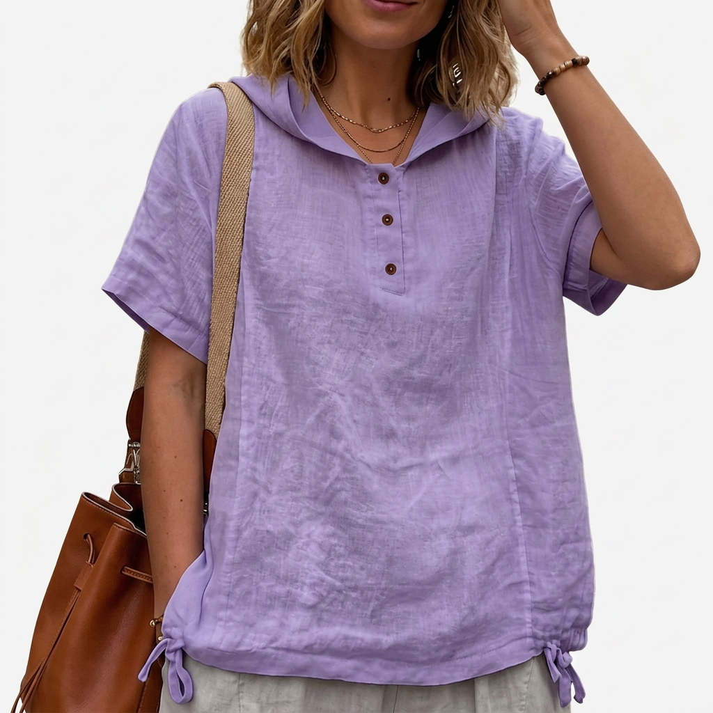Ardena | Stylish Short Sleeve Hooded Shirt 3