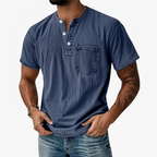 Arnel | Men’s Washed Henley Short Sleeve Pocket T-Shirt 3