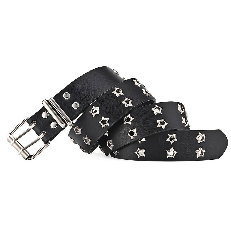 Star Eye Rivet Belt with Double Prong Buckle 9