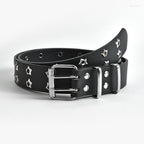 Star Eye Rivet Belt with Double Prong Buckle 2