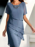 Kelsey | Elegant Flowy Short Sleeve Dress 1