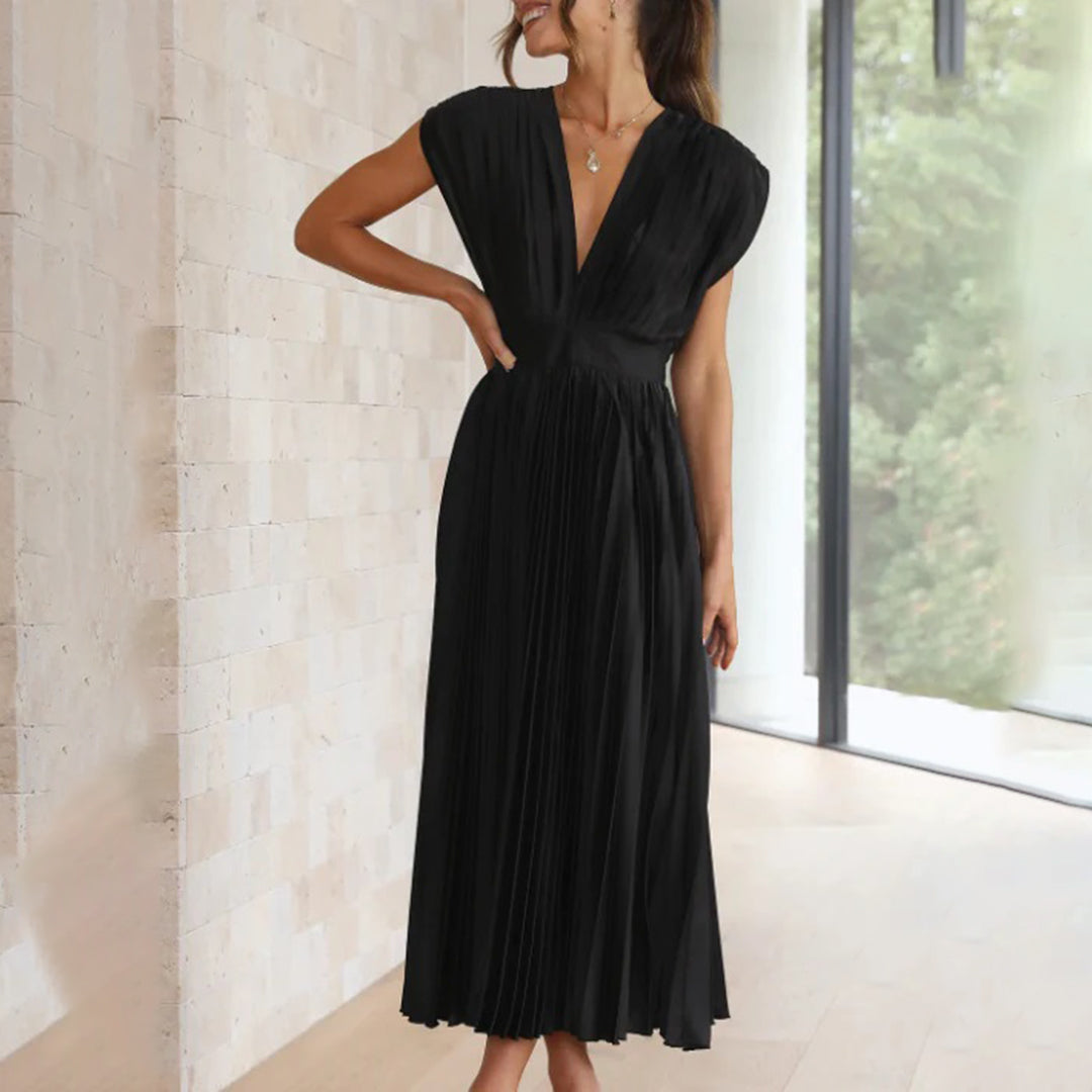 Kimberley | Stylish Sleeveless V-Neck Dress 18