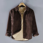 Men's Sherpa-Lined Corduroy Shacket Button-Front 3
