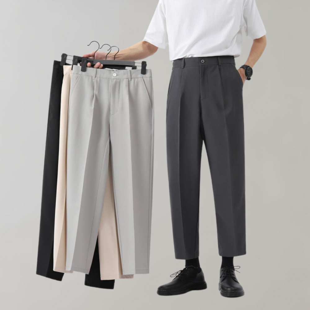 Men's Chino Pants with Regular Fit and Front Pleats 6