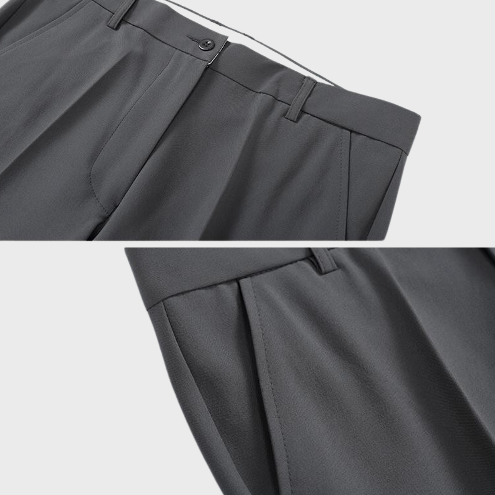 Men's Chino Pants with Regular Fit and Front Pleats 8