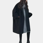 Women's Wide Lapel Trench Coat Oversized Fit Casual 2