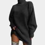 Women's Oversized Sweater with Ribbed Cuffs and Hem 3