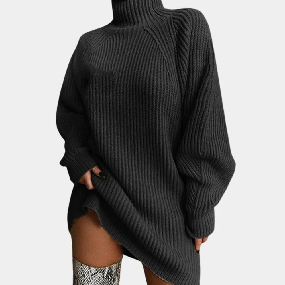 Women's Oversized Sweater with Ribbed Cuffs and Hem 3