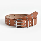 Star Eye Rivet Belt with Double Prong Buckle 3