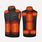 Men's Heated Quilted Vest with Stand Collar USB-Powered 3