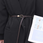 Women's Knot Strap Belt with Gold Buckle for Dress Waist 2