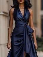 Sabrina | Elegant Halterneck Maxi Dress 10